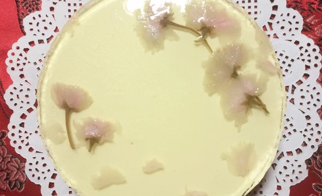 日式樱花冻芝士蛋糕