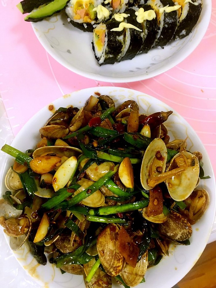 辣炒花蛤的做法