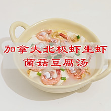 #女神野餐记#加拿大北极虾生虾菌菇豆腐汤