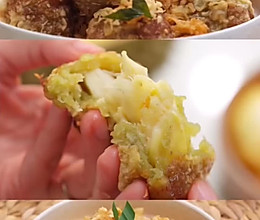 泰国甜品小吃榴莲椰丝饼的做法