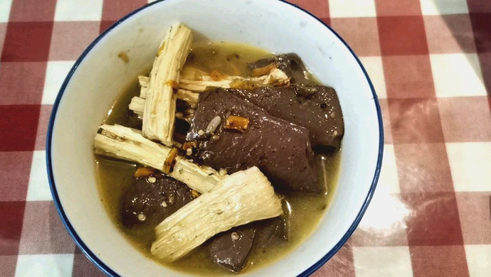 胡椒鸭血腐竹汤