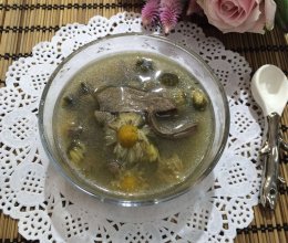 菊花猪肝汤的做法