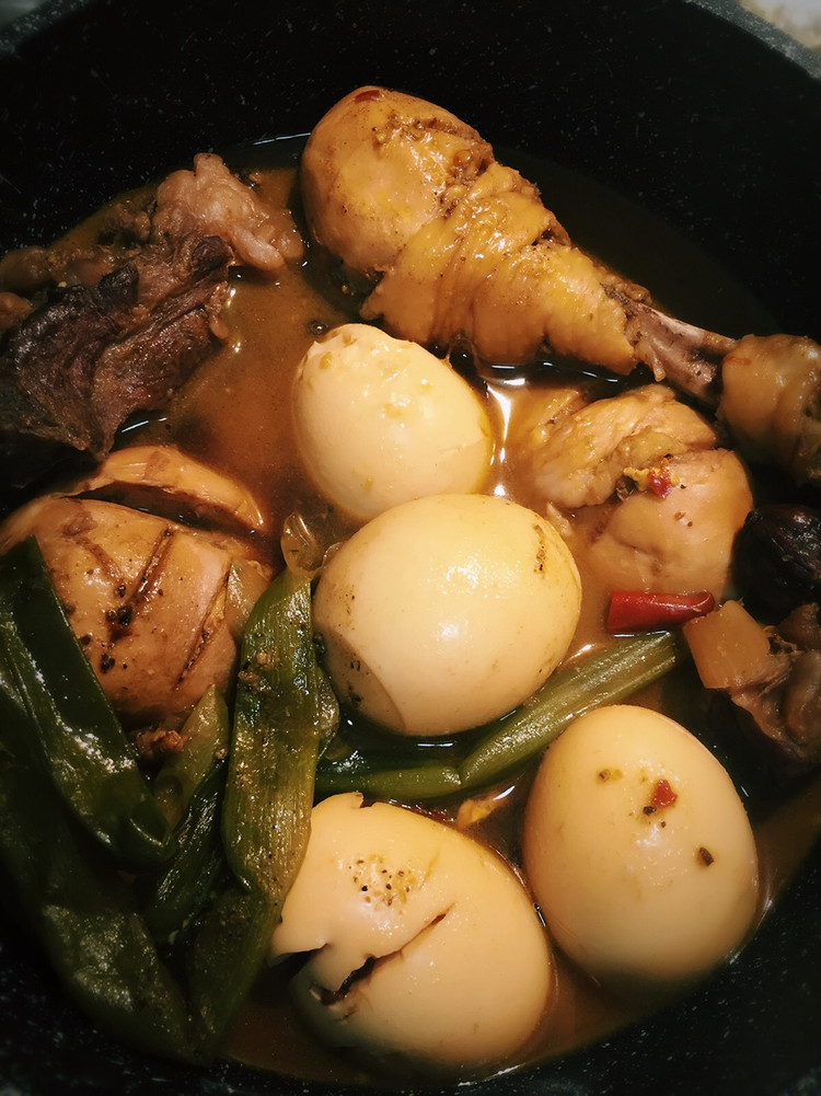 卤鸡腿牛肉和鸡蛋的做法