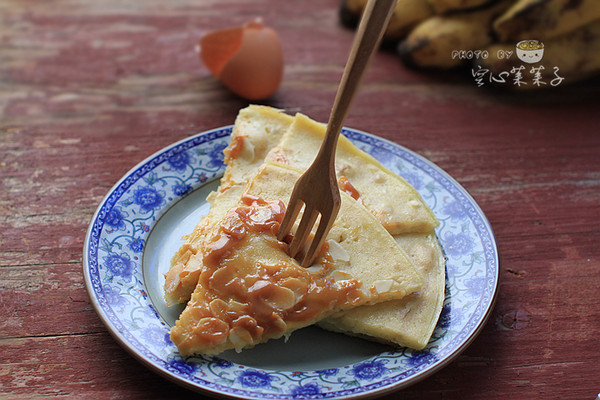 利仁电饼铛试用之三【香蕉杏仁煎饼】