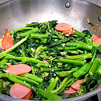芥兰苗炒火腿(家常快手菜)的做法图解12