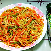 菁选酱油试用之素炒三丝的做法图解4