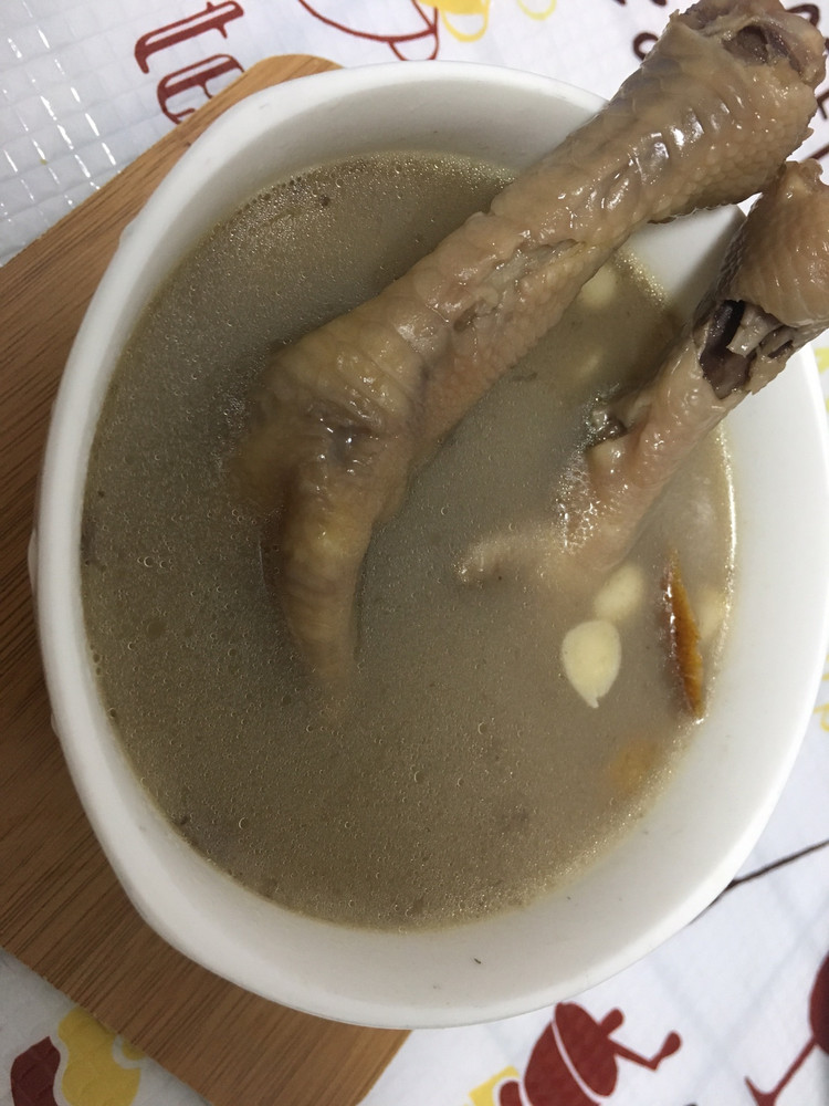 眉豆南北杏鸡脚汤的做法