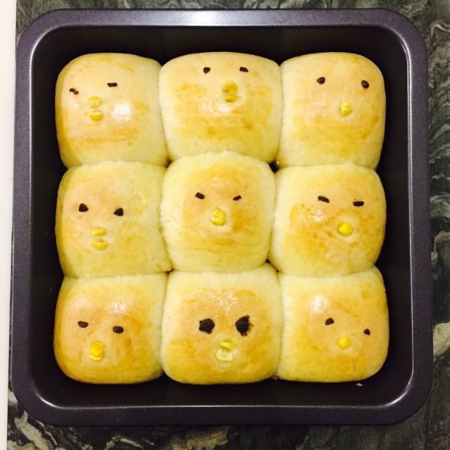 网红萌萌哒小鸡椰蓉小餐包的做法图解10