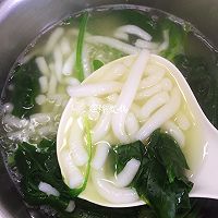 #舌尖上的端午#猪杂波菜尖米汤的做法图解2