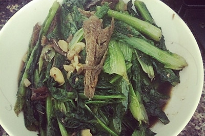 豆豉鲮鱼炒油麦菜