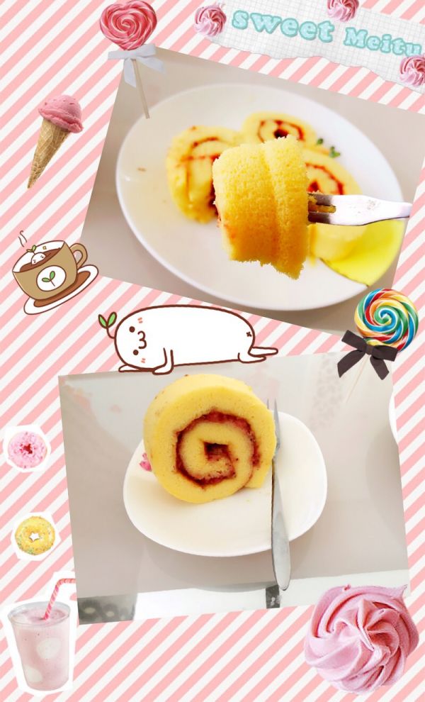 酸奶蛋糕卷【配草莓酱夹心】