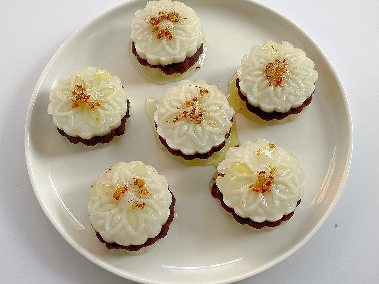 豆沙山药糕的做法