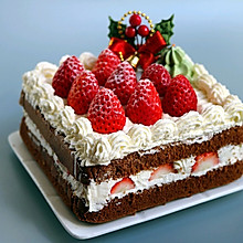 草莓巧克力圣诞蛋糕#安佳烘焙学院#