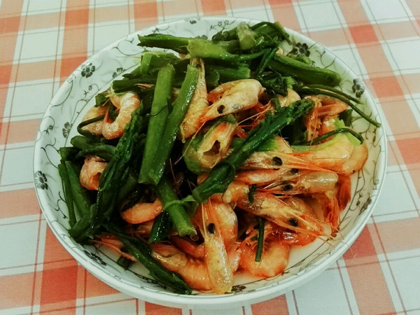 芦笋炒海虾