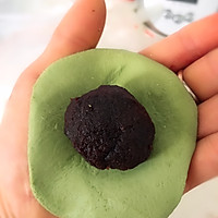 红豆沙椰子油大麦若叶无糖版青团的做法图解9