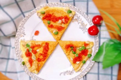 假装是块披萨的馒头蛋饼：宝宝辅食营养食谱菜谱