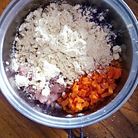 鸡肉胡萝卜紫薯饼—狗狗零食的做法图解2