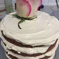 玫瑰鲜花巧克力淡奶油蛋糕的做法图解6