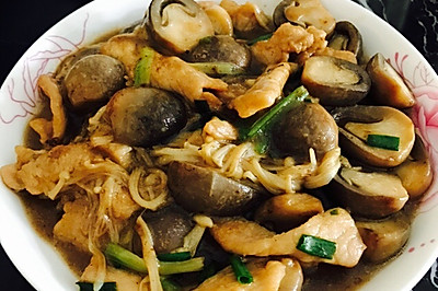 草菇金针菇烧肉片