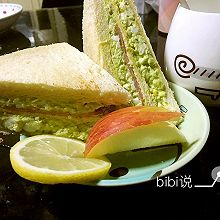 牛油果鸡蛋火腿三明治，二十分钟搞定早餐