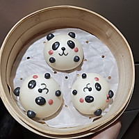 #馅儿料美食，哪种最好吃#奶黄包之熊猫团团圆圆的做法图解26