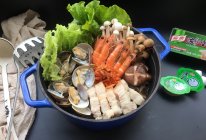 韩式泡菜海鲜菌菇火锅#家乐浓汤宝火锅英雄争霸赛#的做法