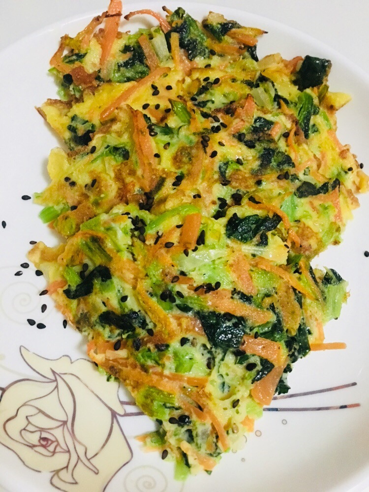 菠菜胡萝卜饼的做法