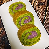 #2022双旦烘焙季-奇趣赛#紫薯芋泥斑斓蛋糕卷的做法图解25