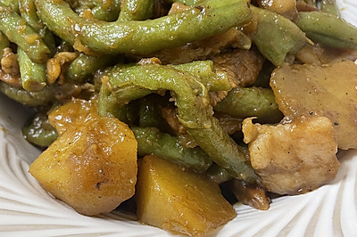 豆角土豆肉片（东北菜）
