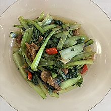 油渣炒青菜