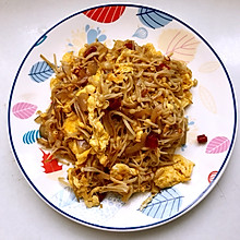 金针菇炒鸡蛋