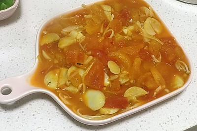 番茄烩金针菇-节后清肠大作战