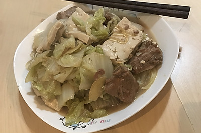 白菜粉条炖豆腐