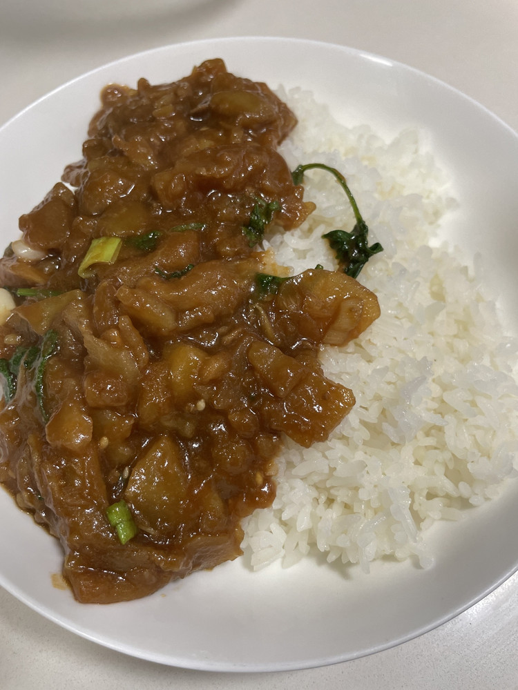 土豆茄子烩饭的做法