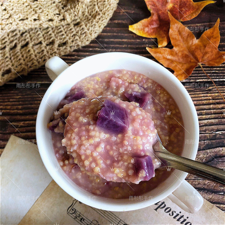 ㊙️秋季暖胃早餐‼️健脾益胃的小米燕麦紫薯粥‼️的做法