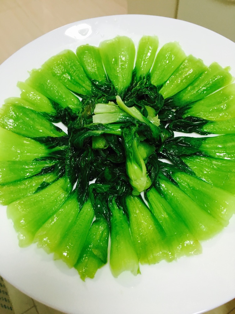 碧绿小炒-香菇青菜的做法图解2