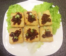 肉沫煎豆腐的做法