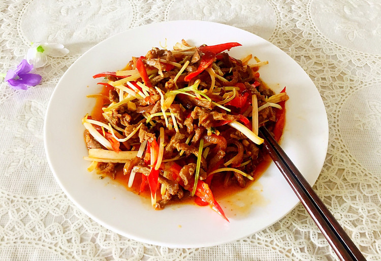 香芹牛肉丝的做法