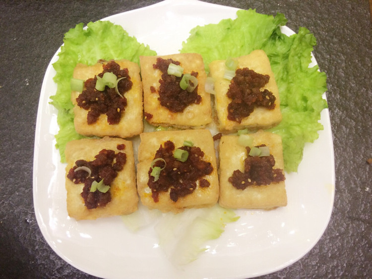 肉沫煎豆腐的做法