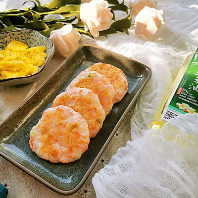 快手早餐香煎虾饼