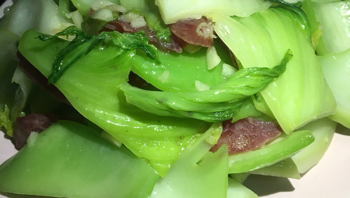 腊肠炒芥菜
