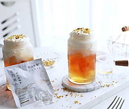 夏日治愈系茶饮❗️东方美人桂花茶冻奶盖的做法