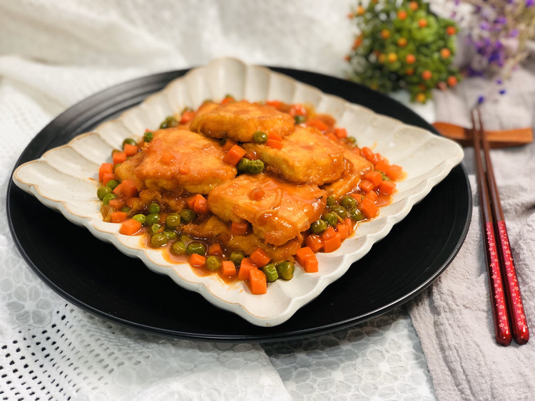 自己做的豆腐&茄汁豆腐 素食的做法