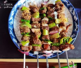 时蔬牛肉烤串的做法