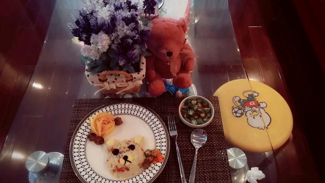 轻松熊洋葱蛋炒饭+#快乐宝宝餐#的做法