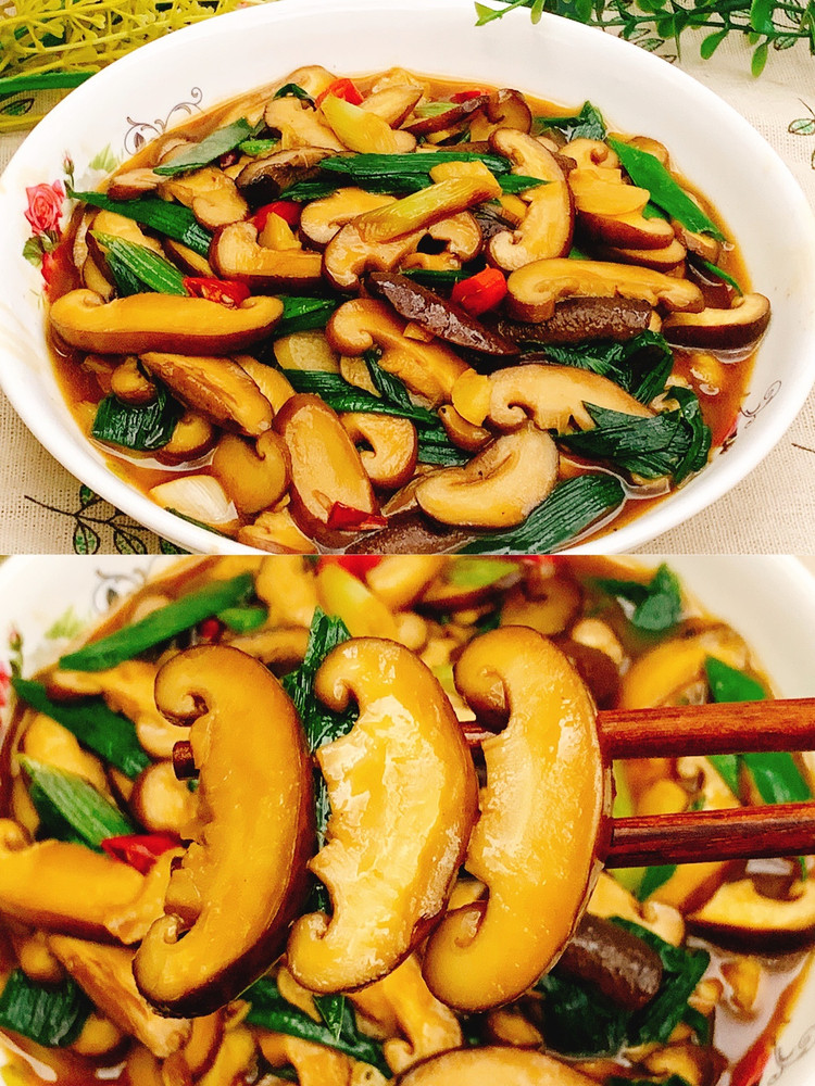 低脂美味～比肉还好吃的爆炒香菇的做法