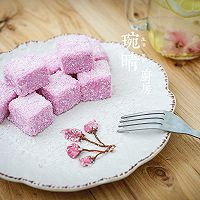 樱花雪 | 樱花色牛奶小方的做法图解10