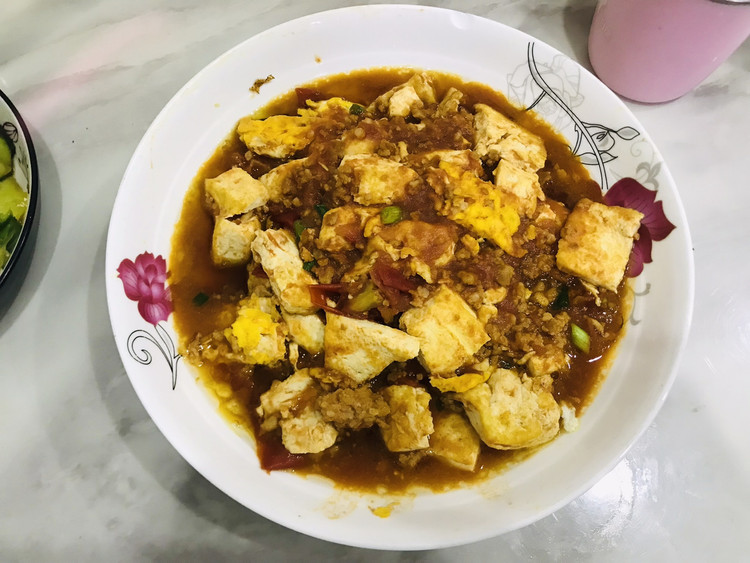 番茄肉沫鸡蛋豆腐的做法