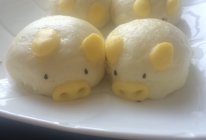 超萌的小猪豆沙包的做法