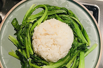最爱晚餐：白米饭配炒青菜